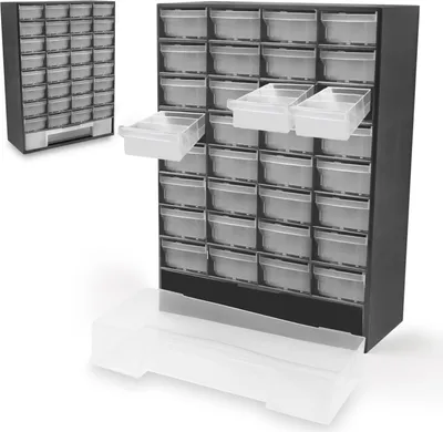 Produktbild von Fatbox Sortimentsbox mit 33 Schubladen (Kleinteilemagazin für Jigköpfe etc),