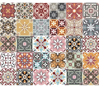 Produktbild von Wandaufkleber – Selbstklebende Fliesenaufkleber für Küche und Bad – 30 BERINICIA FLIESENAUFKLEBER – 30 Aufkleber 20 x 20 cm