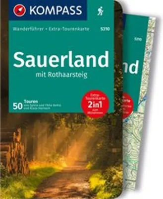 Image de KOMPASS Wanderführer Sauerland mit Rothaarsteig, 50 Touren mit Extra-Tourenkarte