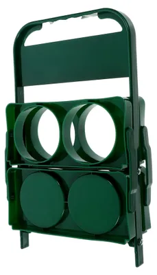 Produktbild von Faltbarer Getränketräger aus Kunststoff für 4 Flaschen/Dosen – Kompakter Flaschenhalter für Party, Bar und Zuhause