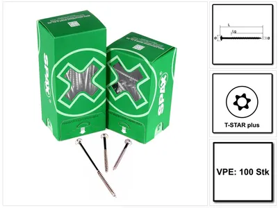 Immagine prodotto di SPAX® 0251010600805 SPAX® Holzbauschrauben T30 Tellerkopf WIROX 0251010600805 6 mm x 80 mm, 100 St.