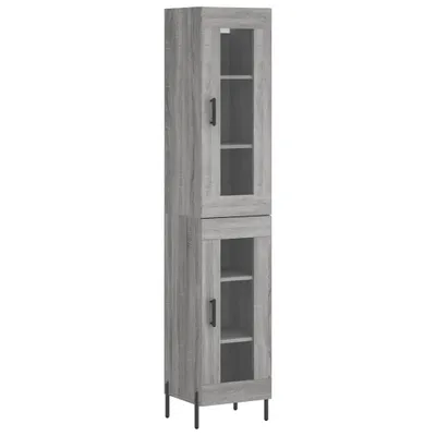 Image de Buffet haut Sonoma gris 34,5x34x180 cm Bois d'ingénierie