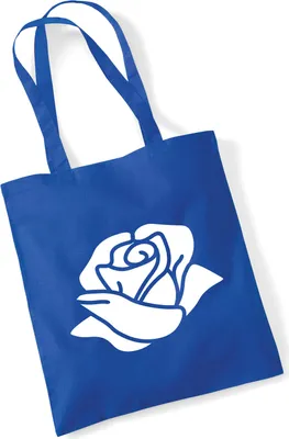 Produktbild von Huuraa Jutebeutel Rose Blüte 10 Liter Bright Royal Baumwolle Tasche Geschenkidee
