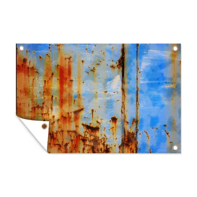 Obrázok produktu pre MuchoWow® Vonkajší plagát - Záhradná dekorácia ochrana súkromia - Záhradné plagáty pre záhradu - Oceľ - hrdza - Vintage - 40x60x0.2cm