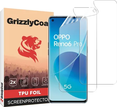 Produktbild von GrizzlyCoat OPPO Reno 6 Pro 5G Hydrogel TPU Displayschutz - Hüllenfreundlich + Applikator (2er Pack)