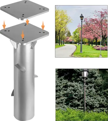 Obrázek produktu pro Jopassy Balkonový stojan na deštník Držák na deštník Stojan na deštník Univerzální deštník Kovový stříbrný
