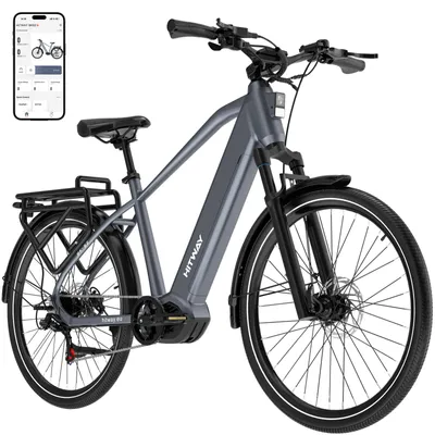 Produktbild von HITWAY Elektrofahrrad 27,5" Trekking E-Bike mit Mittelmotor, Drehmomentsensor, 48V 15Ah Akku, 150 km Reichweite, hydraulische Scheibenbremsen, BK S2