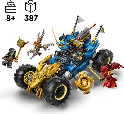 Produktbild von LEGO NINJAGO 2in1 Jays Transformationsflitzer - Ninja Truck mit 5 Minifiguren, inkl. Kai und Nya, sowie Shuriken und Schwertern - Kreatives Geschenk für Jungen ab 8 Jahren und Fans - 71856