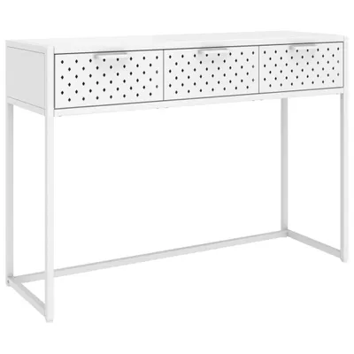 Obrázok produktu pre Konzolový stolík biela 106x35x75 cm oceľ