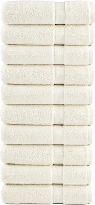 Produktbild von Premium-Handtücher SOLUND 10 Stk. Cremeweiß 50x100 cm 600 g/m²