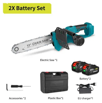 Produktbild von Elektrische Kettensäge - Heckenschere - Akku-Kettensäge - Handsäge - 2000W - 12 Zoll - Bürstenlos