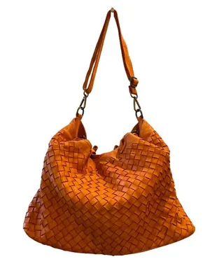 Produktbild von BZNA Handtasche Ronja orange Designer Umhängetasche Shopper