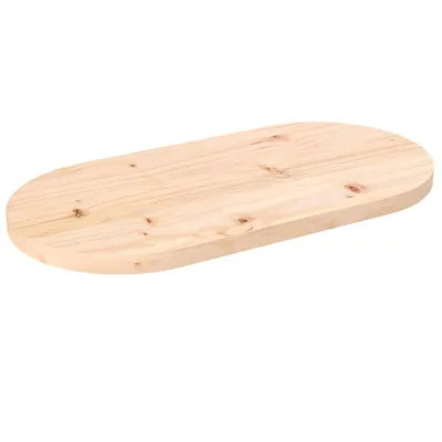 Produktbild von The Living Store Tischplatte 80x40x2,5 cm Massivholz Kiefer Oval