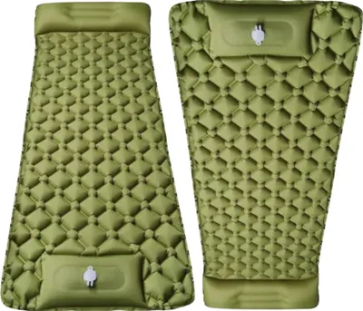 Produktbild von 2er Pack Camping Isomatte Selbstaufblasend - Ultralight Luftmatratze mit Kissen - Faltbare Schlafmatte - B2UBIMAT