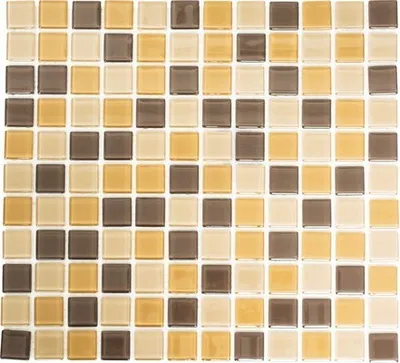 Produktbild von Glasmosaik CM 4555 mix braun 30,2x32,7 cm