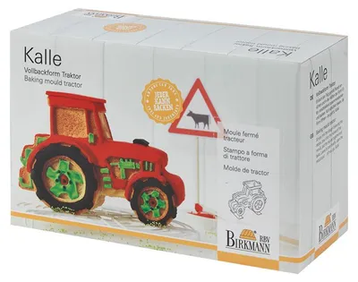 Produktbild von BIRKMANN Motivbackform Traktor, L 24,5 x B 10 x H 16 cm, Silikon, BPA-frei, Mit Rezept, 211834