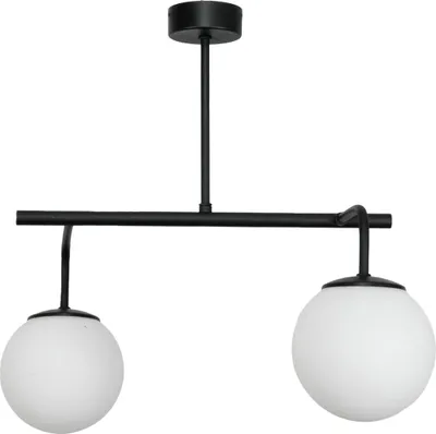 Produktbild von Palfon Deckenleuchte Klassisch Schwarz Glaskugellampen Weiss 15-388 Baster