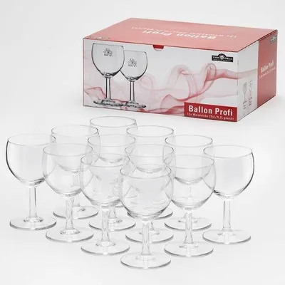 Produktbild von Professionelles Weinglas-Set, 12 Stück – Spülmaschinenfest, Fassungsvermögen 0,2 l und 0,25 l