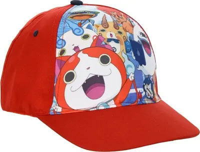 Produktbild von Yo-Kai Watch Baseball Cap mit Klettverschluss in rot, Größe 52 für Kinder, Schirmmütze, Kappe, Mütze