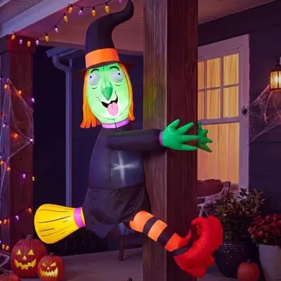 Zdjęcie produktu dla Nadmuchiwana wiedźma halloween 120 cm LED diody na imprezy