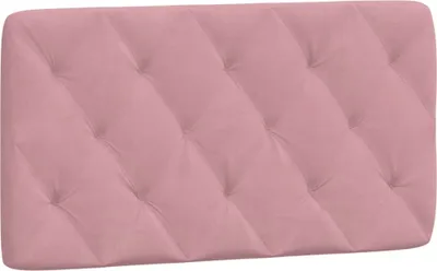 Image de Coussin de tête de lit rose 100 cm velours