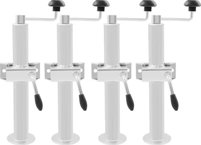 Image de Support pour remorque, réglable en hauteur, construction en acier durable, argenté