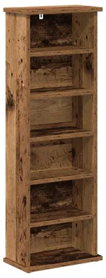 Image de vidaXL Étagère CD en bois, imitation bois, 60 x 17 x 92 cm