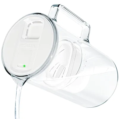 Wasserfilterkanne 3 L mit LED-Indikator, BPA-frei, Weiß