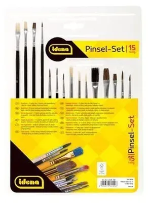 Produktbild von Idena Pinsel-Set, verschiedene Größen, 15 Stück