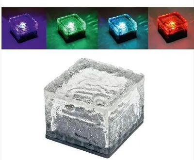 Produktbild von Hilight 504082 Solar-Leuchte 'ICE CUBE' 4er Set, LED Farbwechsel, mit Ausschalter