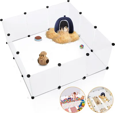 Immagine prodotto di Jopassy gabbia per piccoli animali recinto all'aperto fai da te piccolo animale cucciolo correre coniglio playpen coniglio criceto