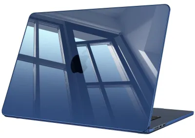 Produktbild von Fintie Hülle Kompatibel mit MacBook Air 15 Zoll M5 M4 M3 M2 A3448 A3241 A3114 A2941 (2026-2023), Ultradünne Hartschale Schutzhülle Snap Case Cover Kompatibel mit MacBook Air 15", Kristall Schwarz