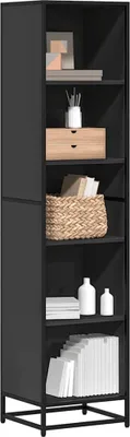 Obrázek produktu pro Maison Exclusive - Knihovna černá 40x35x170,5 cm dřevěný materiál