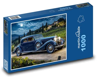 Produktbild von Puzzle 1000 Luxusauto bei Nacht - martinpuzzle