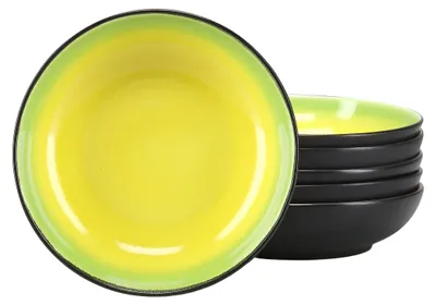 Obrázok produktu pre CreaTable, 24922, Hot Green, Súprava tanierov (6 kusov), kamenina