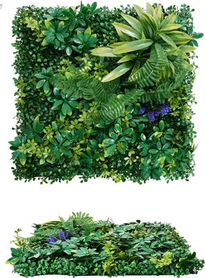 Obrázok produktu pre Plastové stenové panely z umelého trávnika, odolný materiál, vhodné na vonkajšie použitie, 8 kusov 20 x 20 palcov