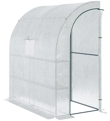 Image de Serre de jardin - Serre pour balcon avec 3 niveaux - Bâche renforcée de 140 g/m² - Structure en acier - 2 portes avec fermeture éclair