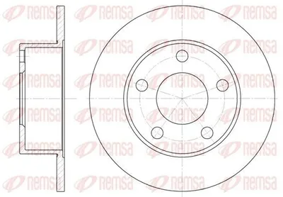 Produktbild von 2x REMSA Bremsscheibe 6121.00 hinten für AUDI 100 Limousine (44 44Q C3) 245mm