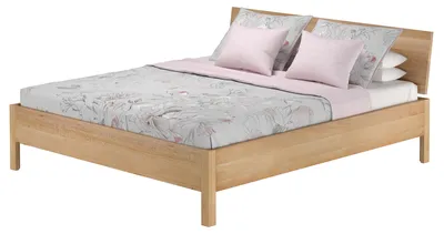 Produktbild von Metallfreies Doppelbett aus Buchenholz 180x200 mit wählbaren Zubehör V-60.93-18ohne Zubehör