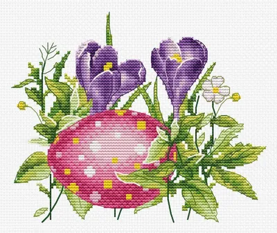Produktbild von Luca-S Kreuzstich Set "Osterei", Zählmuster, 17x14cm