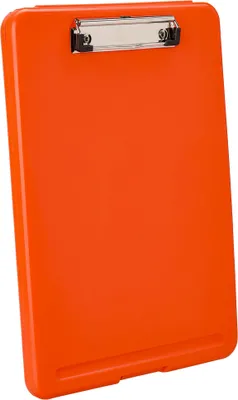 Produktbild von Läufer Klemmbrett Safety mit Aufbewahrungsfach orange für DIN A4