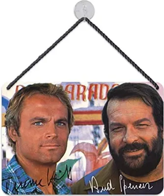 Produktbild von Bud Spencer & Terence Hill Blechschild Autogramm 16,5 x 11,5 cm