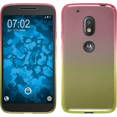 Produktbild von PhoneNatic Case kompatibel mit Motorola Moto G4 Play - Design:01 Silikon Hülle Ombrè + 2 Schutzfolien