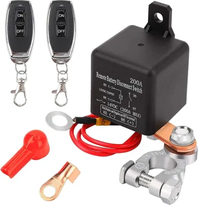 Produktbild von Batterietrennschalter DC12V 200A, Funkschalter Set mit Fernbedienung, Autobatterieschalter, für Automobile, RV, Boot, Wasserpumpe