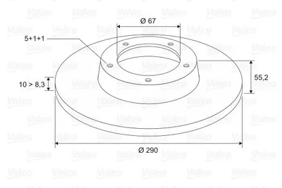 Produktbild von 2x VALEO Bremsscheibe 186469 hinten