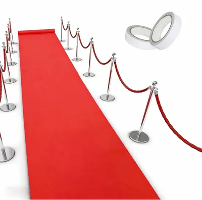 Produktbild von Roter Teppich, 1 x 10 Meter, für Hochzeiten und Veranstaltungen