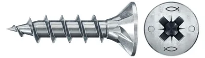 Produktbild von fischer Spanplattenschraube PowerFast, FPF II CZF 4,5 x 25 BC 100 Senkkopf mit Kreuzschlitz PZ Vollgewinde galvanisch verzinkt, blau passiviert, 100 Stück