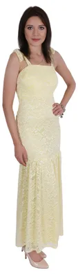 Produktbild von John Zack Gelbes Maxikleid aus Spitze XL