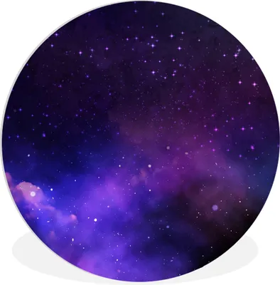 Produktbild von MuchoWow® Rundes Wandbild - Runde Bilder Sternenhimmel - Sonne - Universum Ø 30 cm Kreis Wanddekoration Kunststoff - Wandkreis - Wandschmuck - Schlafzimmer - Bilder - Der Kreis - Kunst für die Wohnung - Plastik - Kunstdruck - Wandbild
