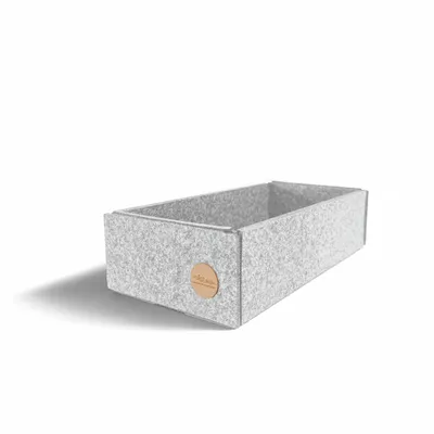 Produktbild von Aufbewahrungsbox CLEAN Filz 26 x 13 x 7 cm ohne Deckel in hellgrau meliert
